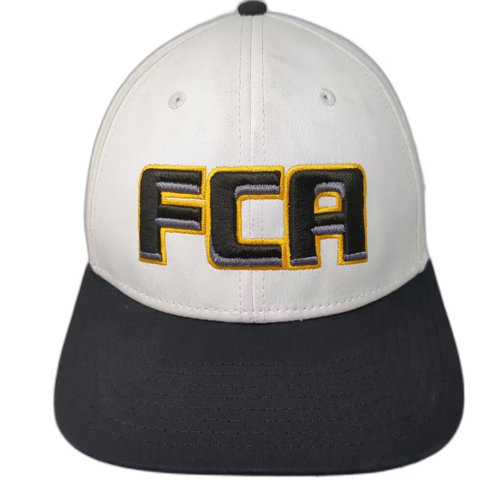 Marucci Baseball Cap Hat White Black Size M FCA Logo Laser Perforated Fitted